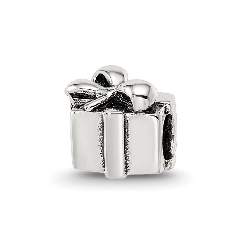 Sterling Silver Reflections Kids Present Bead, 8.18 x 7.27 mm