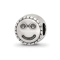 Sterling Silver Reflections Kids Smiley Face Bead, 8.18 x 7.27 mm