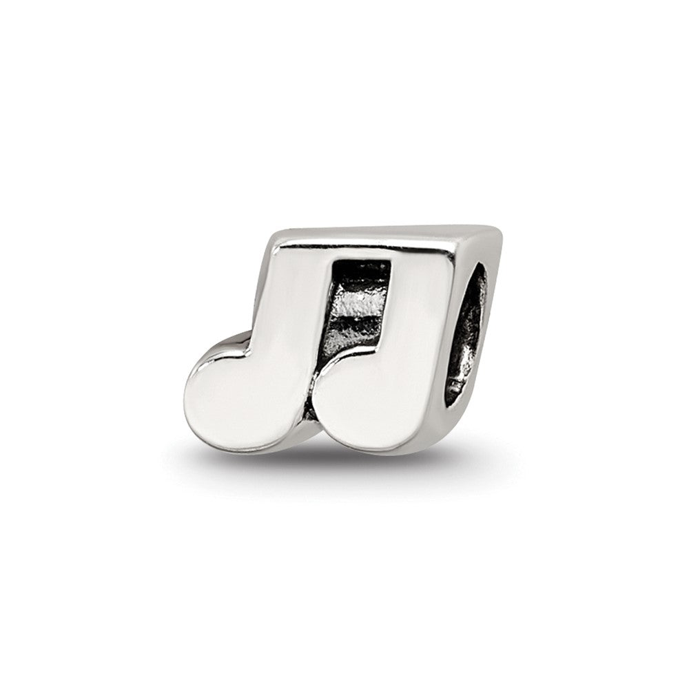 Sterling Silver Reflections Kids Music Notes Bead, 5.45 x 6.36 mm