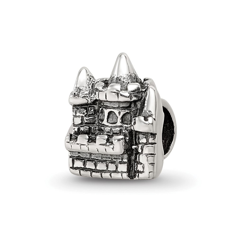 Sterling Silver Reflections Kids Castle Bead, 9.09 x 7.27 mm