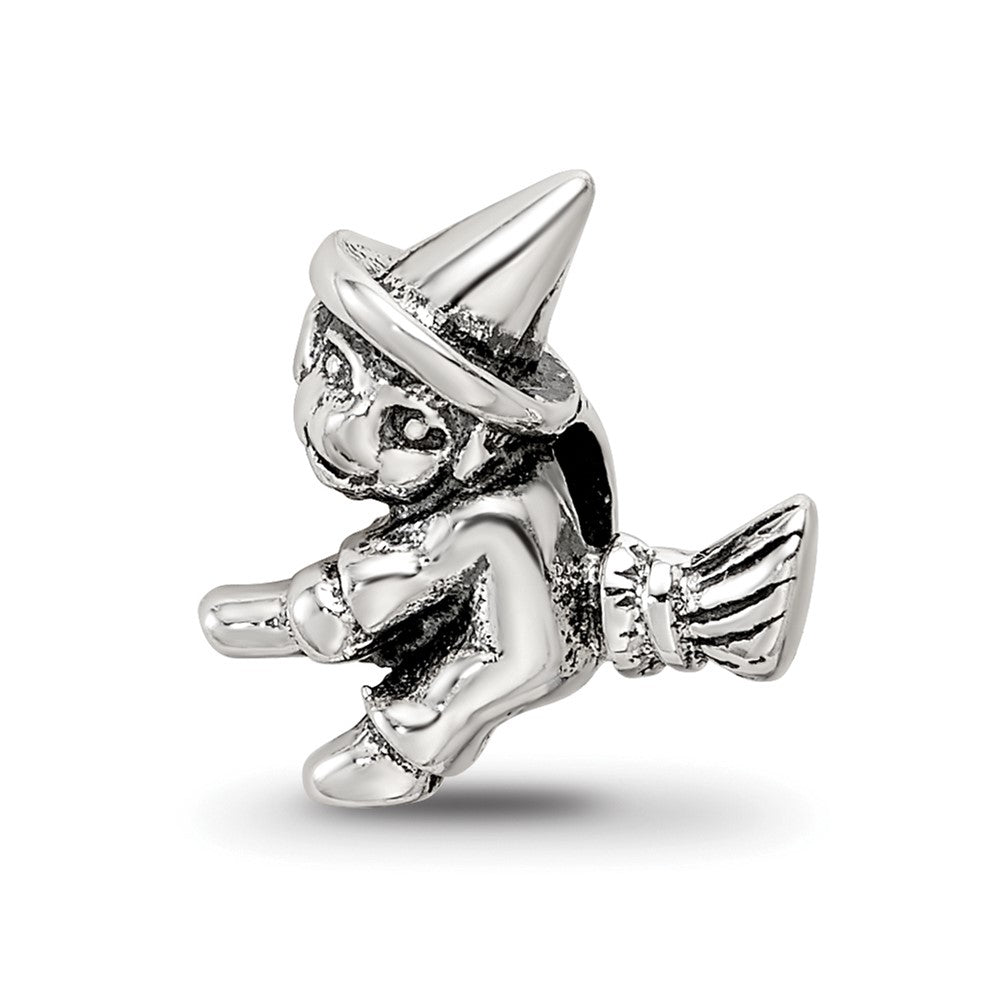 Sterling Silver Reflections Kids Witch Bead, 10 x 10.91 mm