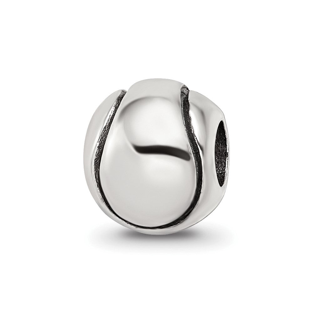 Sterling Silver Reflections Kids Tennis Ball Bead, 8.18 x 8.18 mm