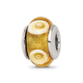Sterling Silver Reflections Kids Yellow Hand-blown Glass Bead, 11.82 x 6.36 mm, 1.08 g - ID5S9QRS8748L7