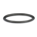 Sterling Silver Stackable Expressions Black-plated Satin Ring, Size 6, 1.5 mm