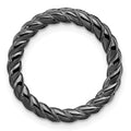 Sterling Silver Stackable Expressions Blk-plated Med Polished Chain Slide, 1.68 g