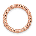 Sterling Silver Stackable Expressions Rose-tone Med Polished Chain Slide, 1.69 g