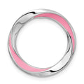 Sterling Silver Stackable Expressions Medium Pink Enameled Chain Slide