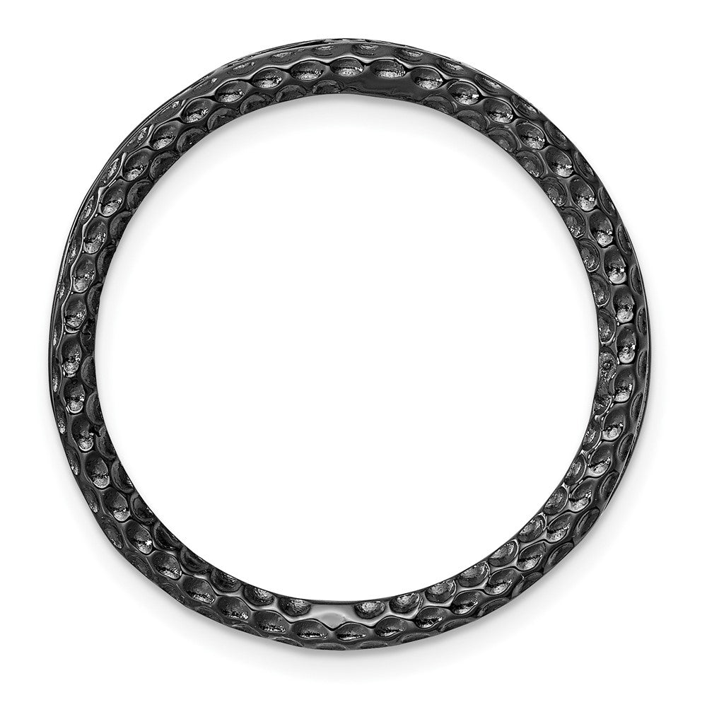 Sterling Silver Stackable Expressions Black-plated Large Chain Slide, 1.87 g