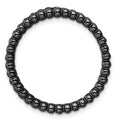 Sterling Silver Stackable Expressions Black-plated Large Chain Slide, 2.66 g