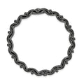 Sterling Silver Stackable Expressions Blk-plated Large Polished Chain Slide, 2.6 g