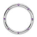 Sterling Silver Stackable Expressions Large Polished Amethyst Chain Slide, 0.15 ct