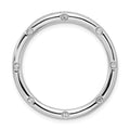 Sterling Silver Stackable Expressions Large Polished Aquamarine Chain Slide, 0.13 ct