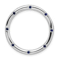 Sterling Silver Stackable Expressions Large Created Sapphire Chain Slide, 0.17 ct