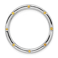 Sterling Silver Stackable Expressions Large Polished Citrine Chain Slide, 0.12 ct