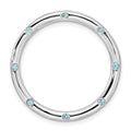 Sterling Silver Stackable Expressions Large Polished Blue Topaz Chain Slide, 0.16 ct