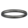 Sterling Silver Stackable Expressions Black-plated Satin Ring, Size 5, 2.25 mm