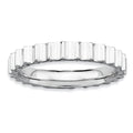 Sterling Silver Stackable Expressions Rhodium Ring, Size 6, 3.25 mm, 2.88 g - ID5S9QSK255-68L7