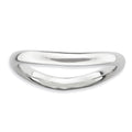 Sterling Silver Stackable Expressions Polished Rhodium-plate Wave Ring, Size 7, 2.25 mm, 2.25 g - ID5S9QSK710-78L7