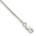 Sterling Silver 1mm Snake Chain, 7 x 1 mm