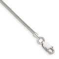 Sterling Silver 1.5mm Round Snake Chain Anklet, 9 x 1.5 mm