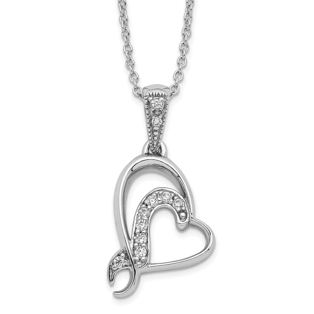 Sentimental Expressions Sterling Silver Rhodium-plated A Gift For My Sister For My Bridesmaid 18in Necklace, 18 mm