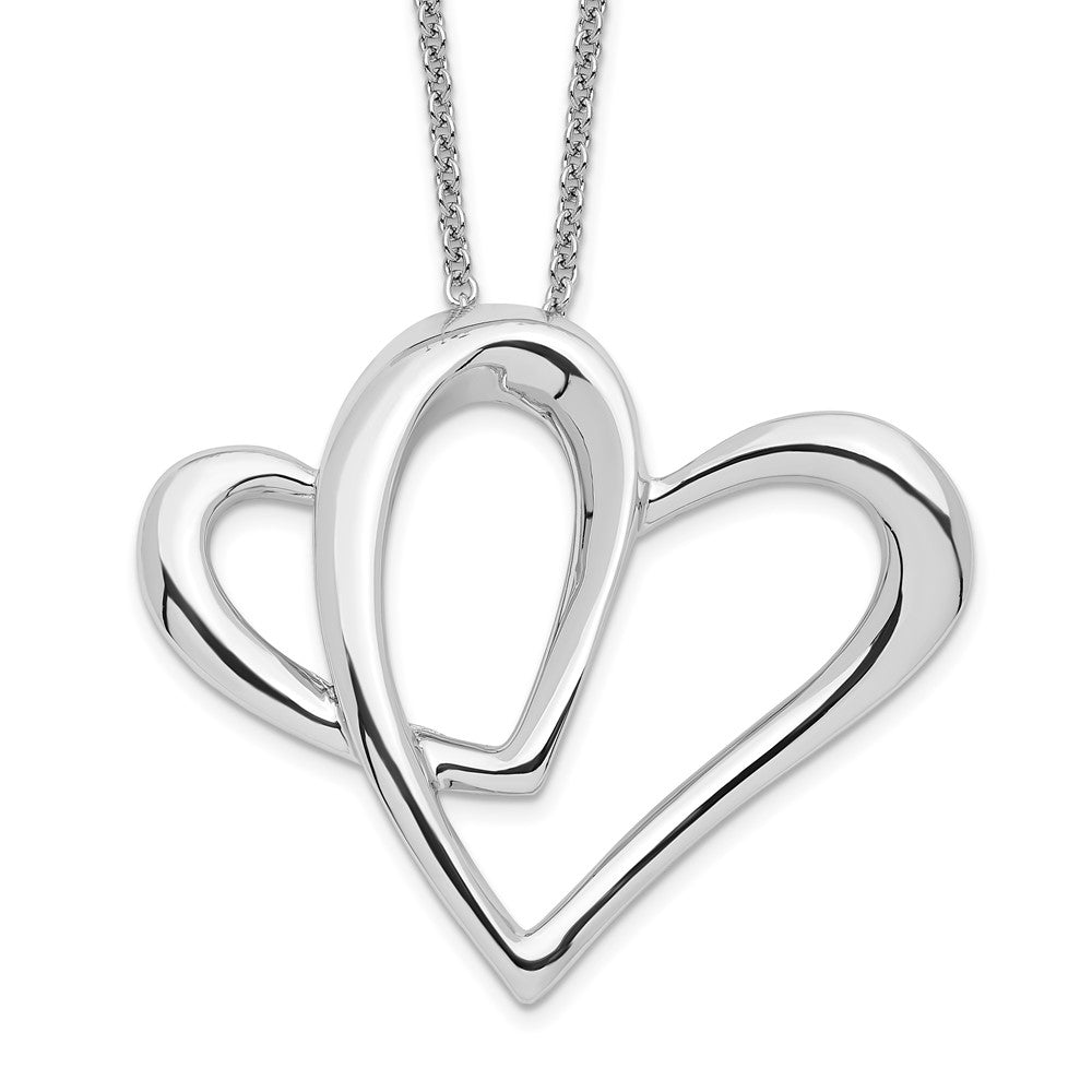 Sentimental Expressions Sterling Silver Rhodium-plated Mother A Part of My Heart 18 Inch Necklace, 18 mm