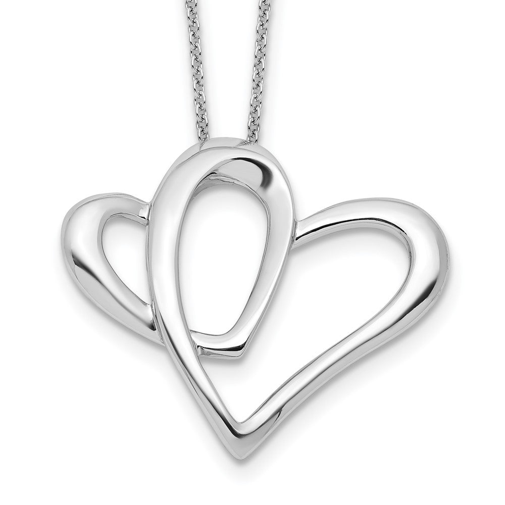 Sentimental Expressions Sterling Silver Rhodium-plated Daughter A Part of My Heart 18 Inch Necklace, 18 mm