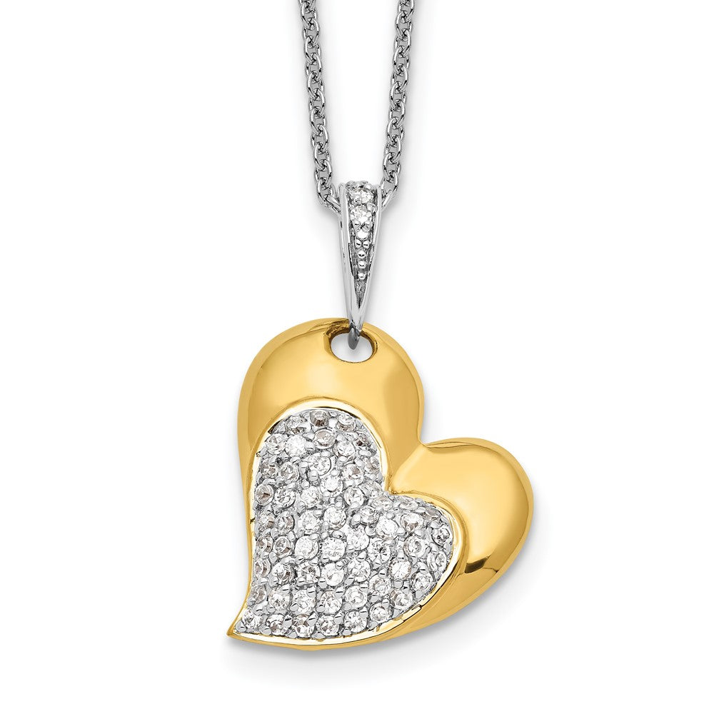 Sentimental Expressions Sterling Silver Gold-plated Blessed Beyond Measure 18in Necklace, 18 mm