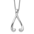 Sentimental Expressions Sterling Silver Rhodium-plated Polished I Wish You the Best 18in Necklace, 18 mm