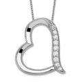 Sentimental Expressions Sterling Silver Rhodium-plated Antiqued CZ Daughter-In-Law 18in Necklace, 18 mm