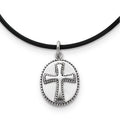 Sterling Silver Antiqued Boldness 18in Necklace, 18 mm