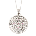 Sterling Silver CZ Love Binds Us Together 18in Necklace, 18 mm