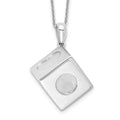 Sentimental Expressions Sterling Silver Rhodium-plated Lucky As Can Be 18in Necklace, 18 mm