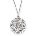 Sterling Silver CZ Miracles 18in Butterfly Necklace, 18 mm