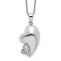 Sentimental Expressions Sterling Silver Rhodium-plated CZ My Beloved Friend 18in Necklace, 18 mm