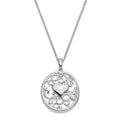 Sentimental Expressions Sterling Silver Rhodium-plated Antiqued Sending You My Love Heart 18 Inch Necklace, 18 mm