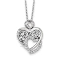 Sterling Silver CZ Angel Of Marriage 18in. Necklace, 18 mm