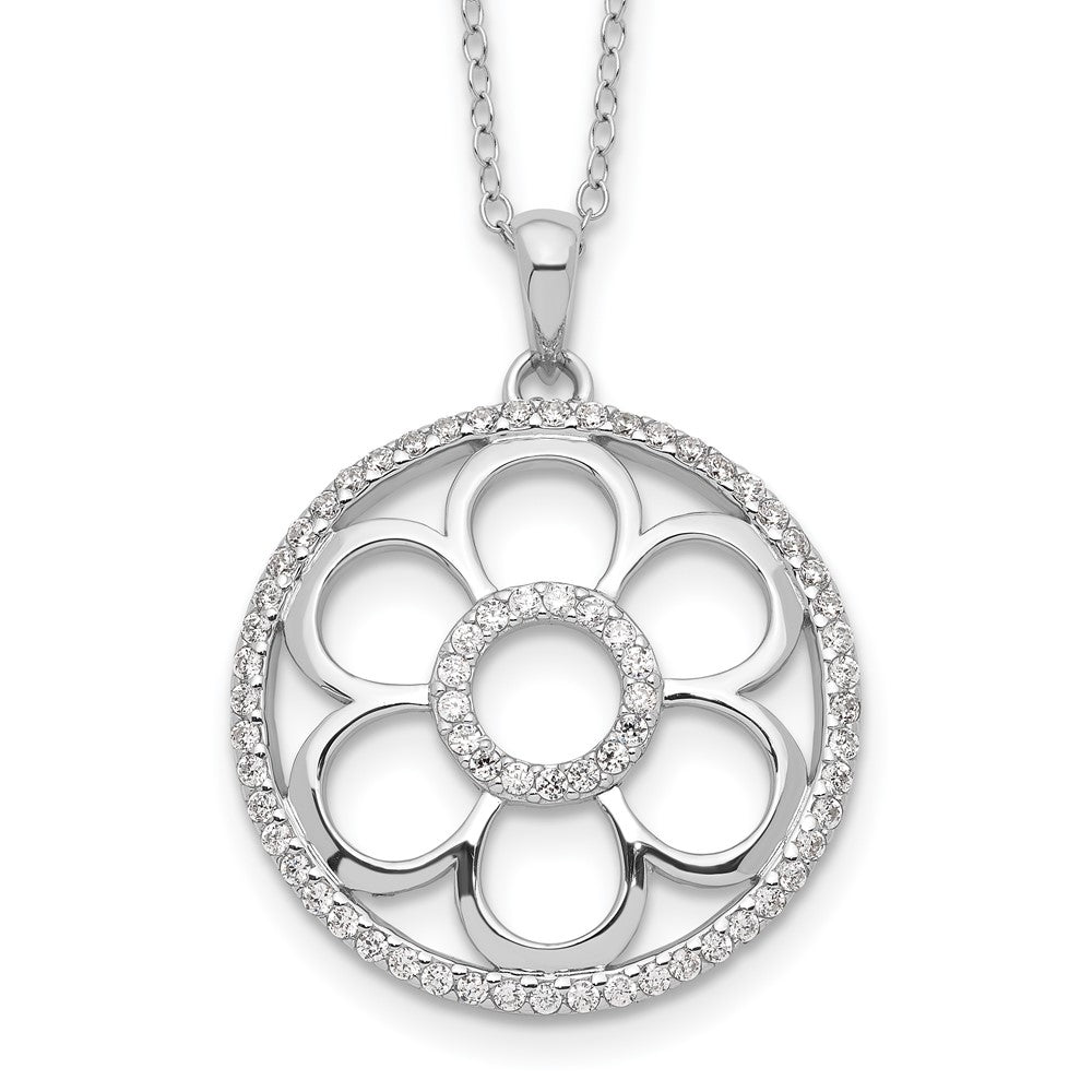 Sentimental Expressions Sterling Silver Rhodium-plated CZ My Special Friend 18in. Necklace, 18 mm