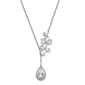 Sterling Silver CZ To My Bride 17.5in. Necklace w/ 3/4in. ext, 17.5 mm