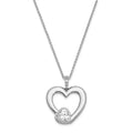 Sterling Silver CZ Antiqued Mother Of The Groom 18in. Necklace, 18 mm, 4.56 g