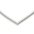 Sterling Silver 4mm Cubetto V-shaped Necklace, 17 x 4 mm