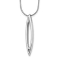 White Ice Sterling Silver Rhodium-plated 18 Inch Diamond Necklace with 2 Inch Extender, 0.02 ct, 20 x 7 mm