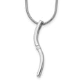 White Ice Sterling Silver Rhodium-plated 18 Inch Diamond Necklace with 2 Inch Extender, 0.03 ct, 20 mm