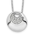 White Ice Sterling Silver Rhodium-plated 18 Inch Diamond Necklace with 2 Inch Extender, 0.156 ct, 20 x 16 mm