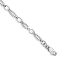 White Ice Sterling Silver Rhodium-plated 7 Inch Diamond Bracelet with 1 Inch Extender, 0.032 ct, 7 x 14.5 mm
