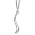 White Ice Sterling Silver Rhodium-plated 18 Inch Swirl Diamond Necklace with 2 Inch Extender, 0.011 ct, 20 mm