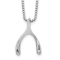 White Ice Sterling Silver Rhodium-plated 18 Inch Diamond Wishbone Slide Pendant Necklace with 2 Inch Extender, 0.01 ct, 20 x 12 mm