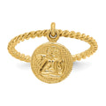 14k Polished Angel Dangle Twisted Band Size 4.75 Baby / Childs Ring