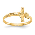 14k Polished Crucifix Size 4.25 Baby / Childs Ring