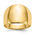 14k Polished Dome Ring, Size 7